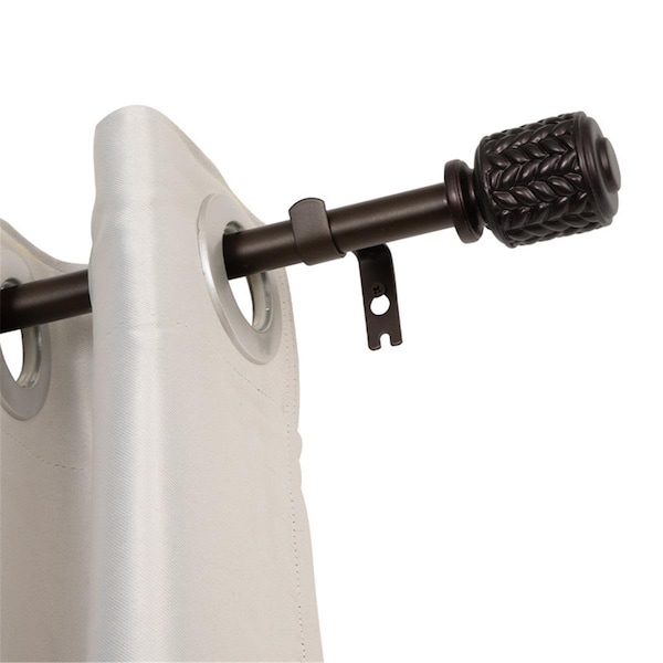 Escenografia 0.75 in. Curtain Rod for 48-86 in. Windows, Oil Rubbed Bronze ES3247334 - main